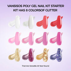 VANSISOS Poly Nail Gel Kit base coat improves adhesion for durable mani.
