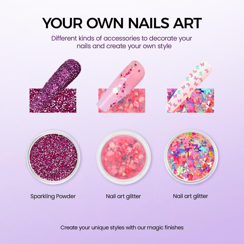 VANSISOS Poly Nail Gel Kit durable finish lasts up to four weeks.