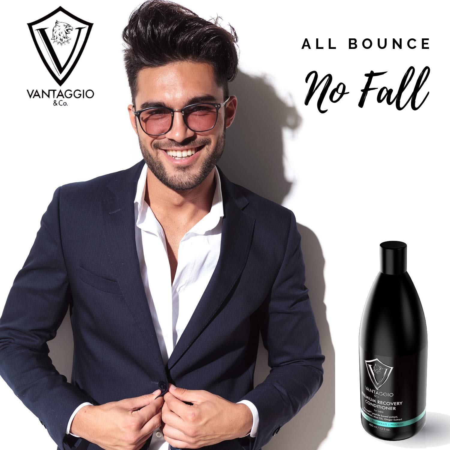 Vantaggio & Co. pump bottle design enables easy daily use.