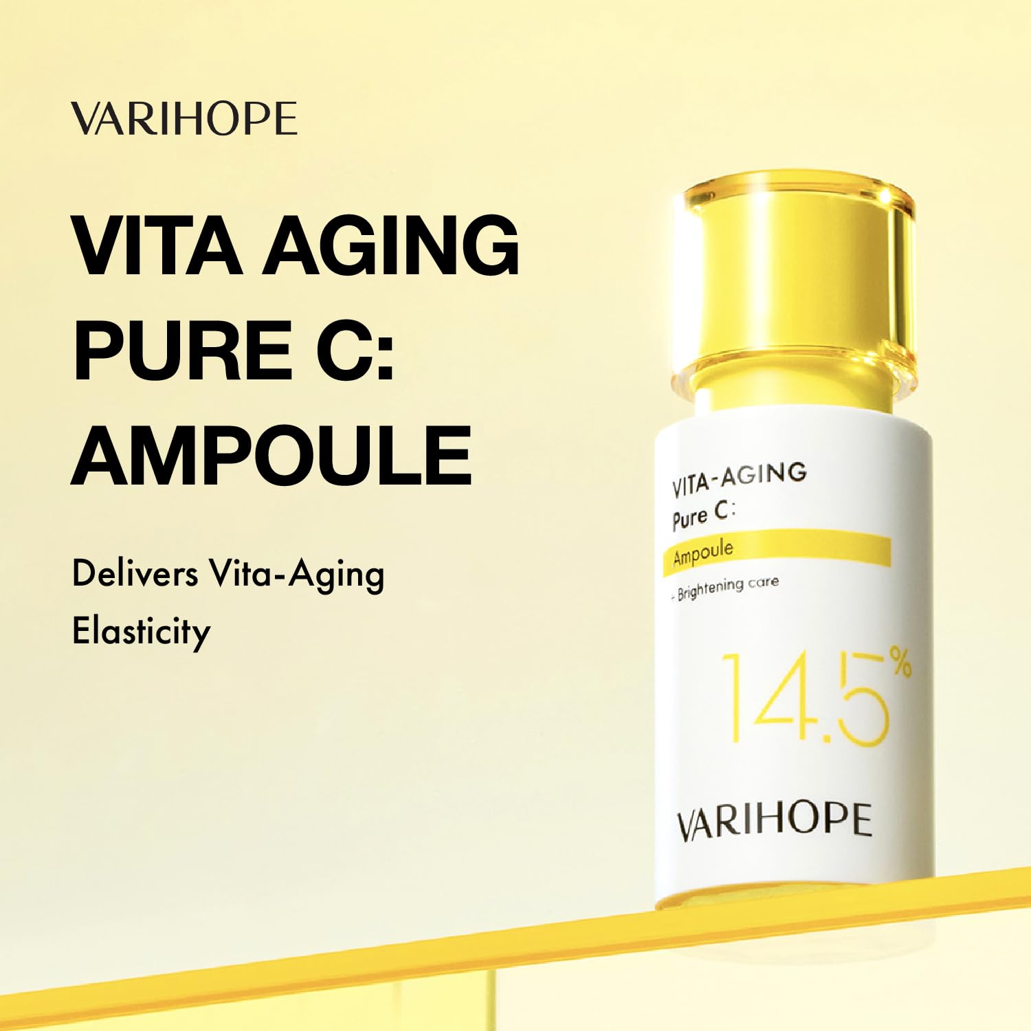 VARIHOPE Vita-Aging Pure C Ampoule dropper application demonstrates easy daily use