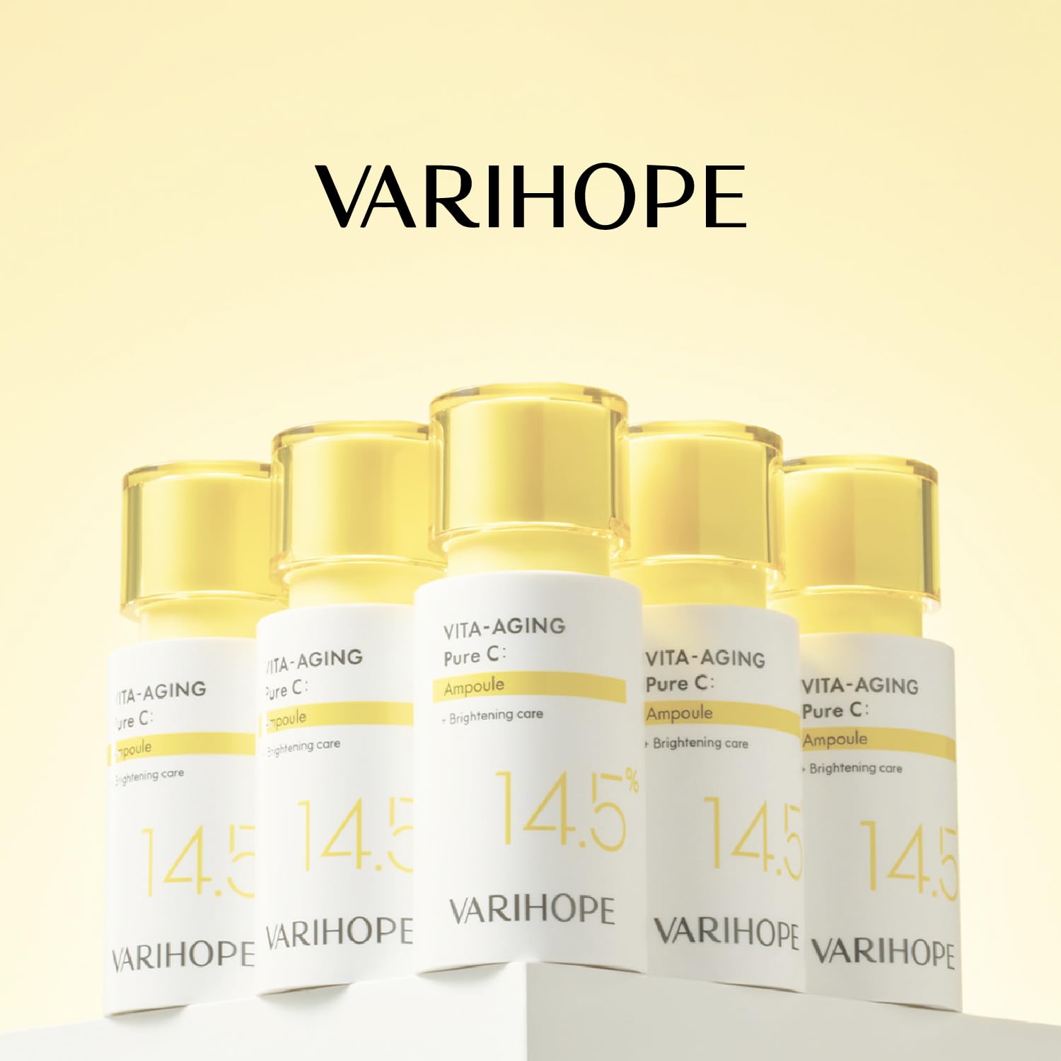 VARIHOPE Vita-Aging Pure C Ampoule bottle with drop reveals glow-ready skin