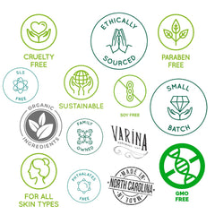 Varina Handmade Soap packaging highlights eco-friendly materials and craft.