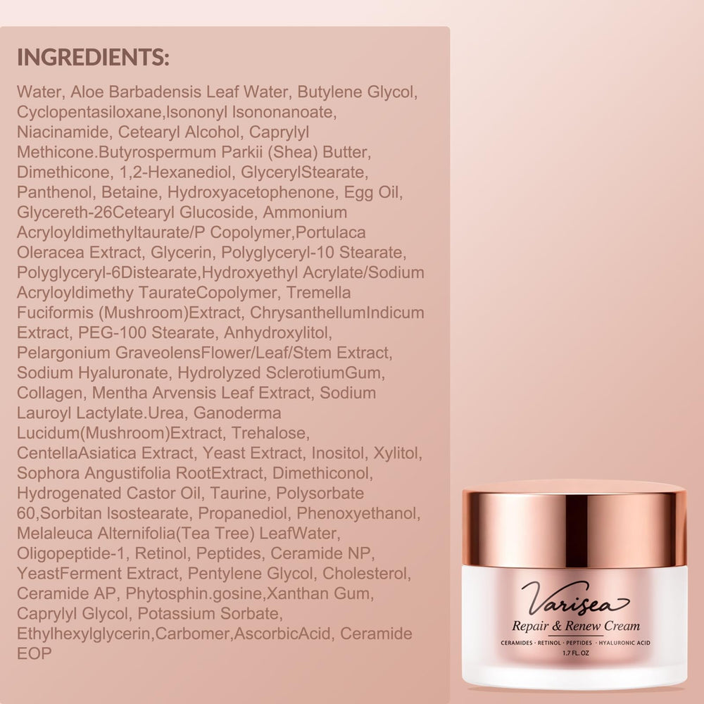 Varisea Firming glow shot hints at uplift and radiant complexion over time.