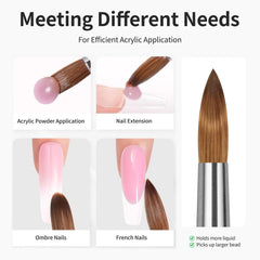 varnishea Kolinsky brush hair detail shows soft, flexible bristles.