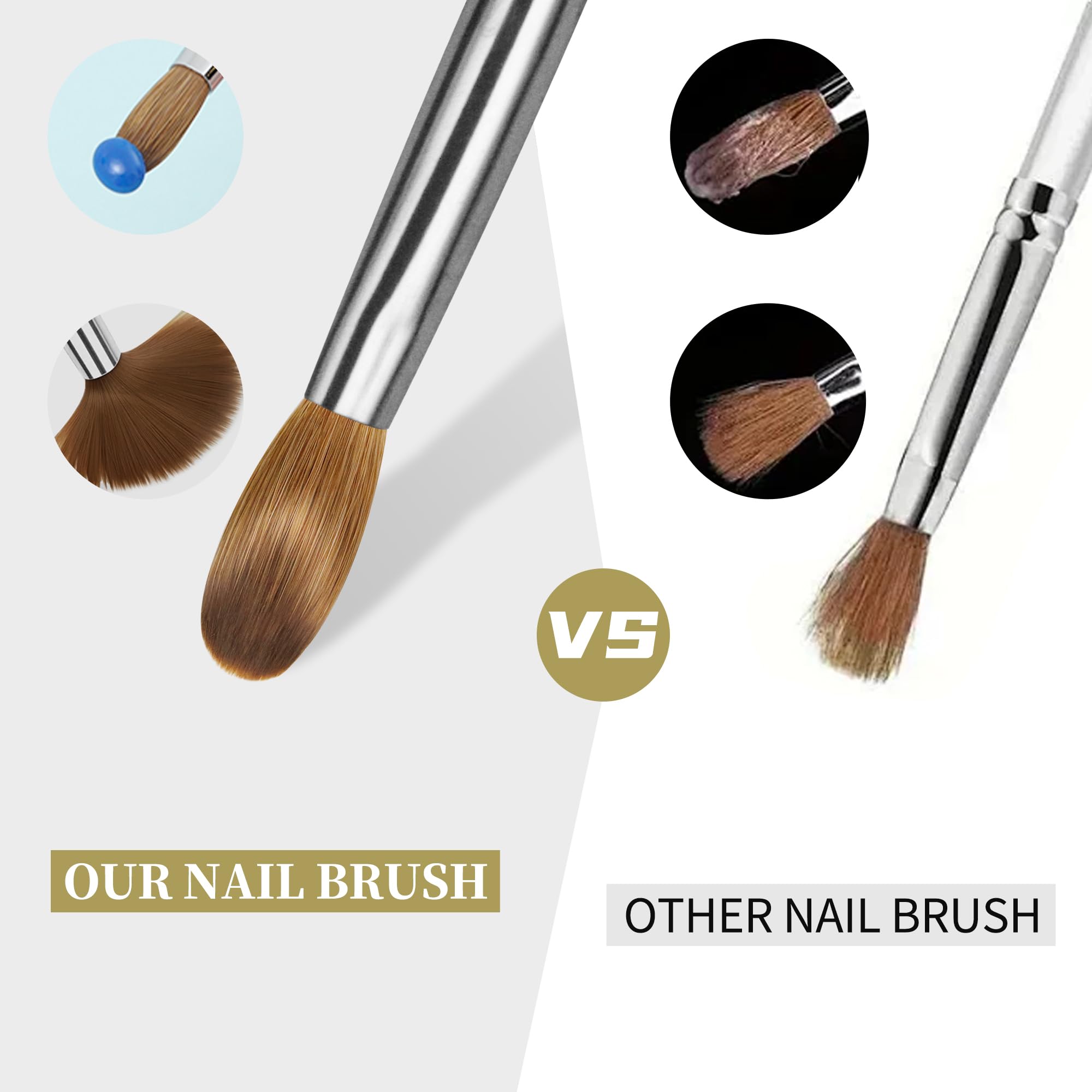 varnishea nail brush ideal for acrylic powder and gel art at home or studio