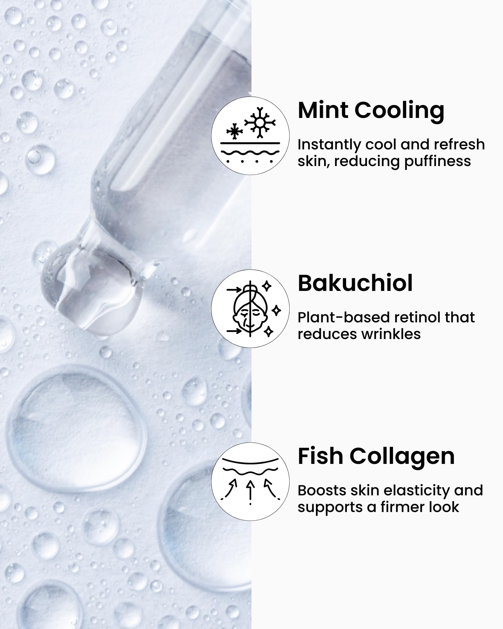 VAROL Ice Roll Serum with guasha tool for facial contouring