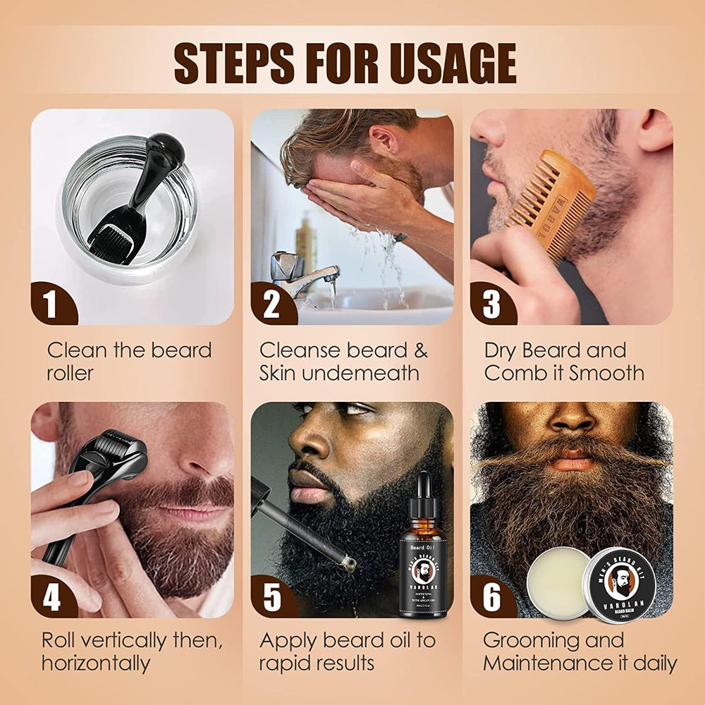 Varolan beard care e-book cover offers practical grooming tips.
