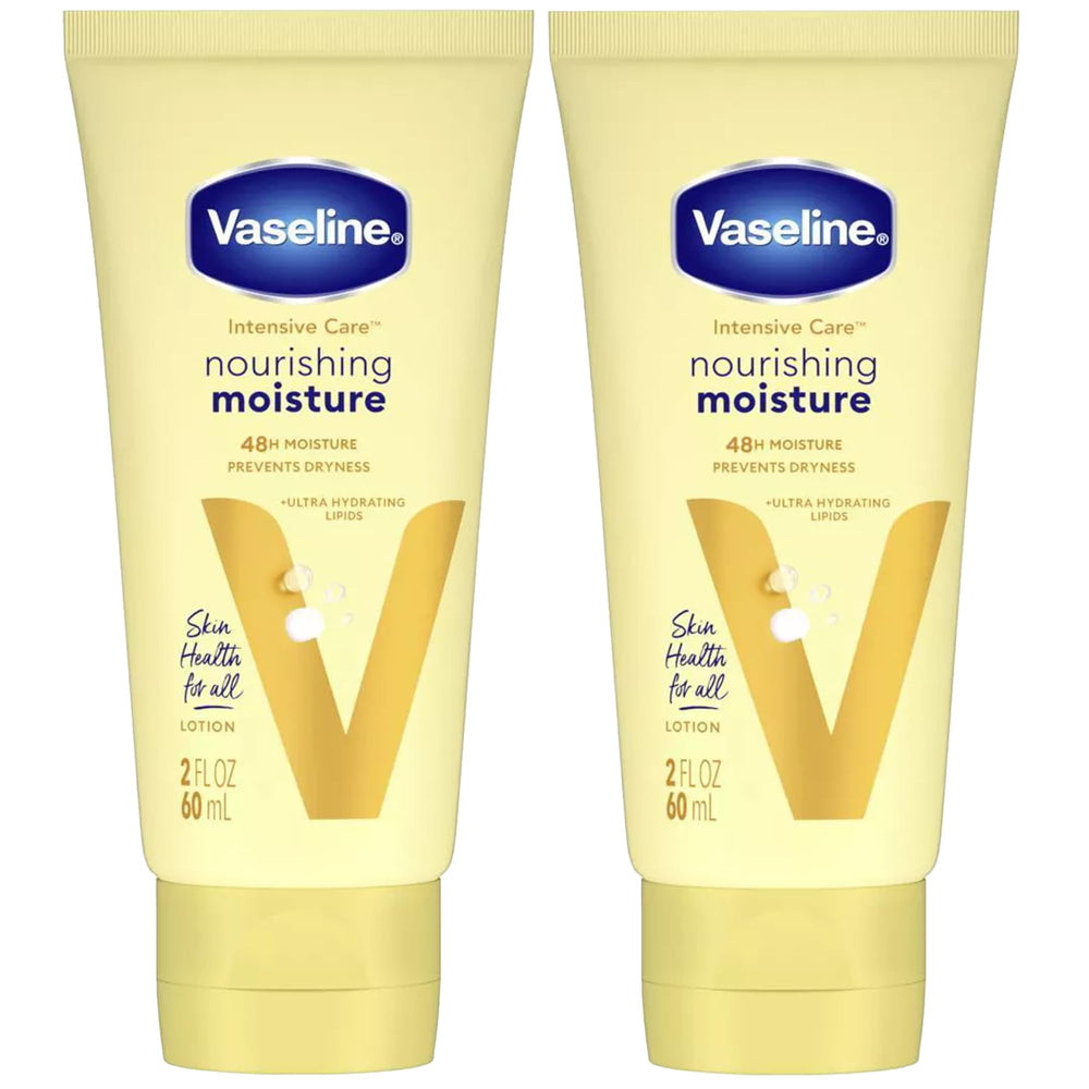 Vaseline Intensive Care Nourishing Moisture bottle shows fast absorption for dry skin