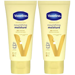 Vaseline Intensive Care Nourishing Moisture bottle shows fast absorption for dry skin