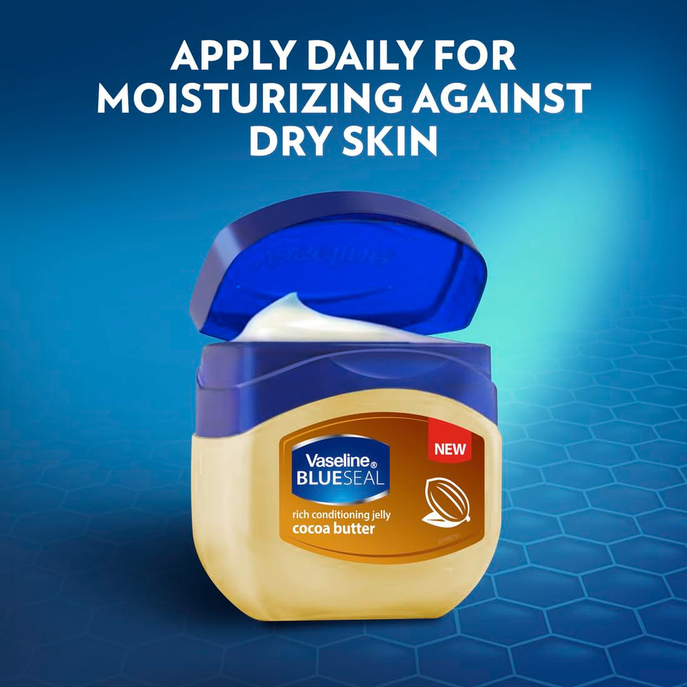 Vaseline Blueseal packaging highlighting trusted skincare brand.