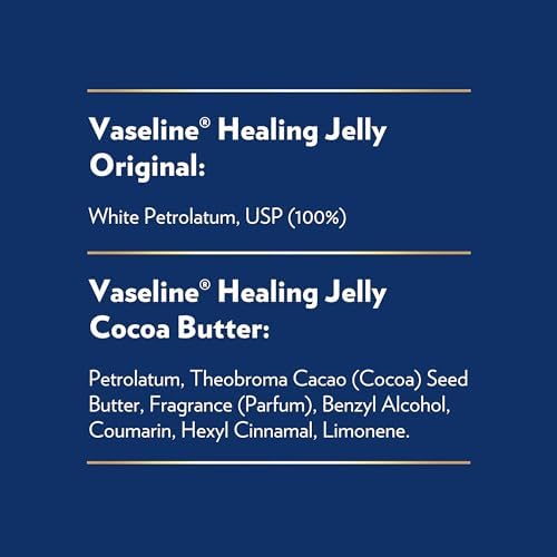 Dermatologist-tested Vaseline jelly with non-comedogenic formula.