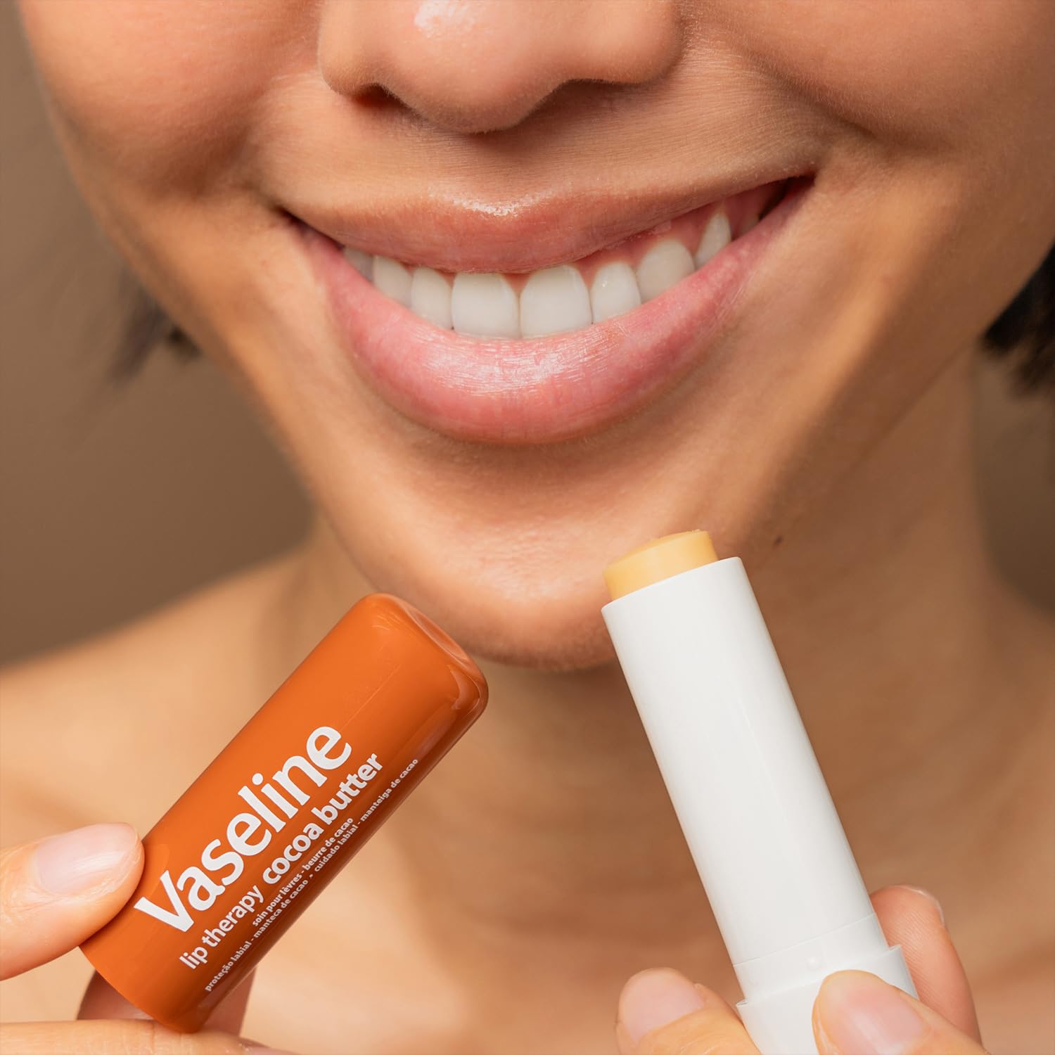 Vaseline Cocoa Radiant skin after use reveals a healthy, subtle glow