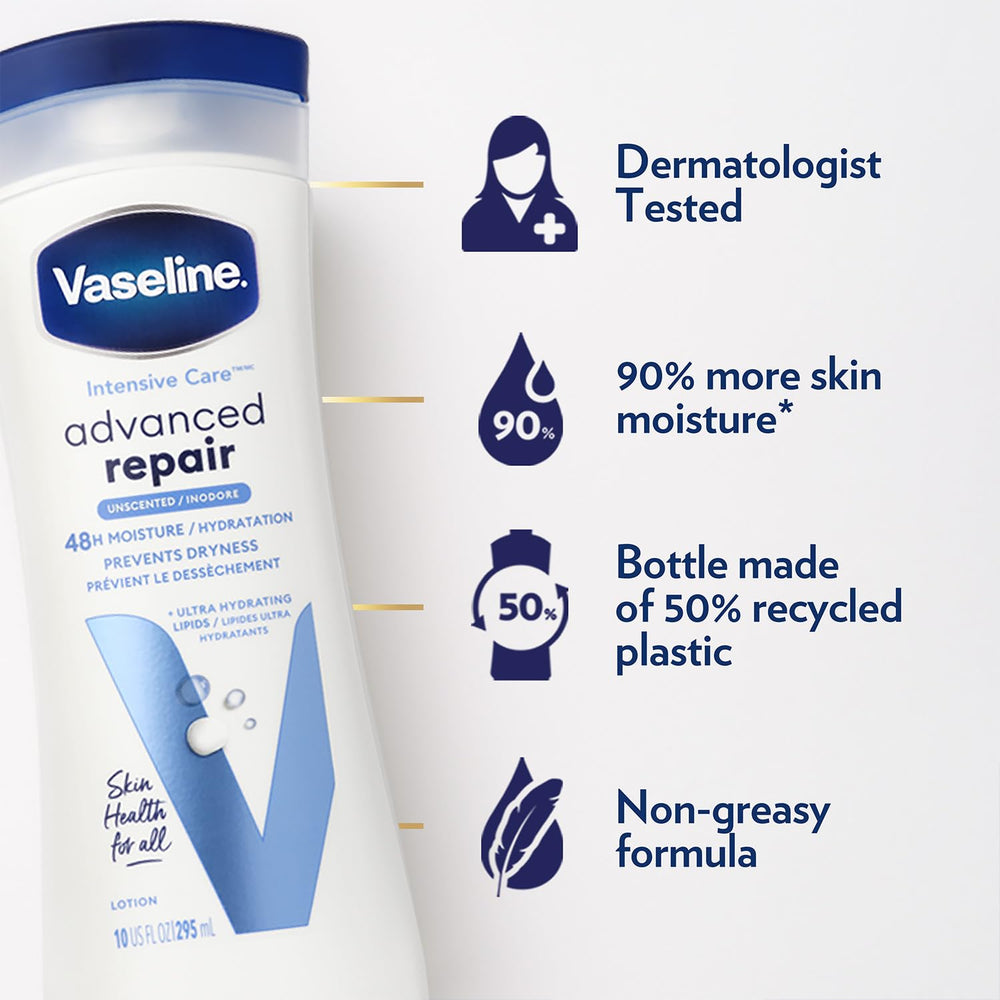 Vaseline Intensive Care Unscented 2-pack feet care for cracked skin relief