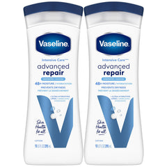 Vaseline Intensive Care Unscented 2-pack packshot showing deep hydration potential