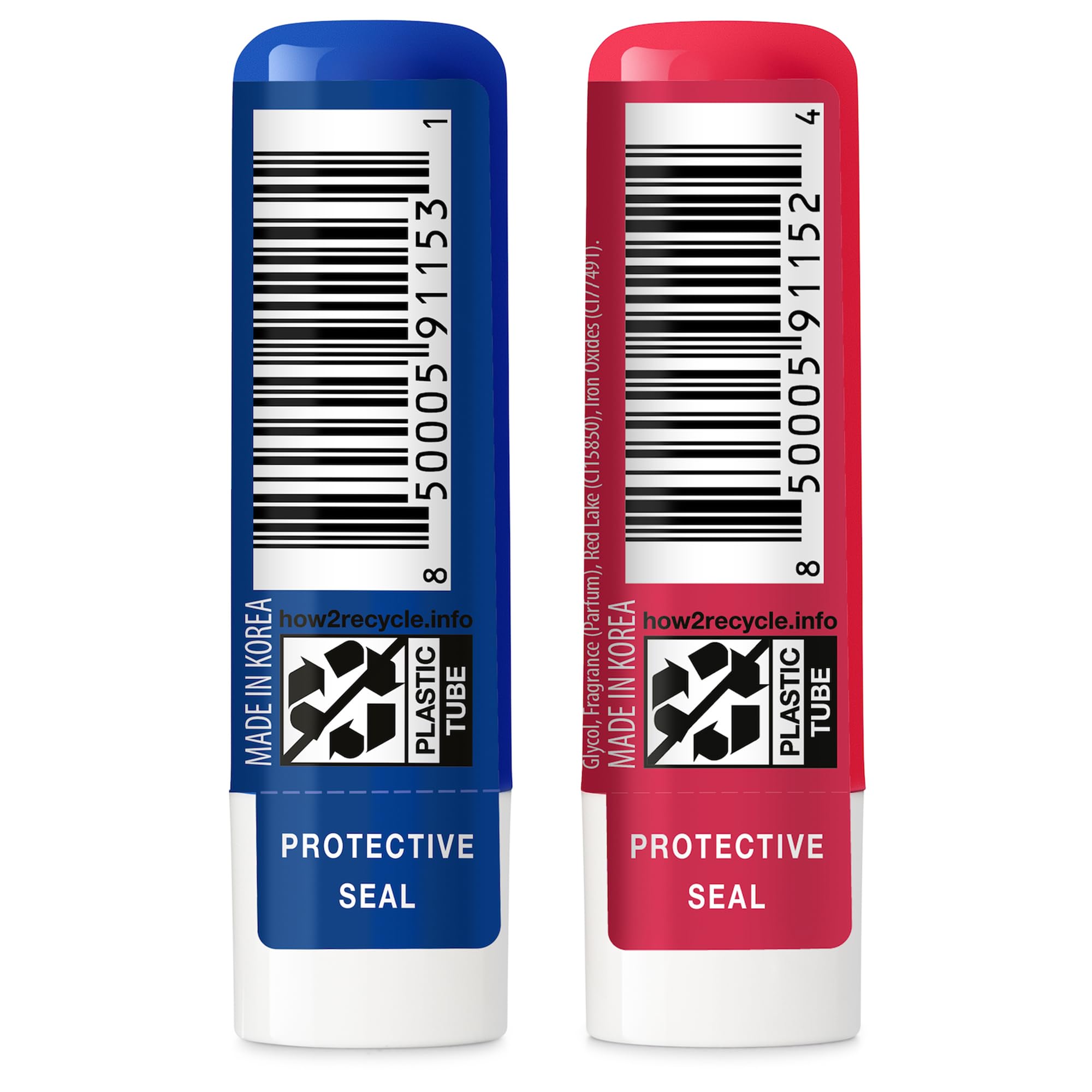 Vaseline Lip Therapy Original balm stick on lips delivering clear moisture.