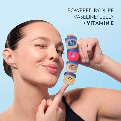 Vaseline Lip Therapy Original Mini jar label highlights Vaseline heritage.