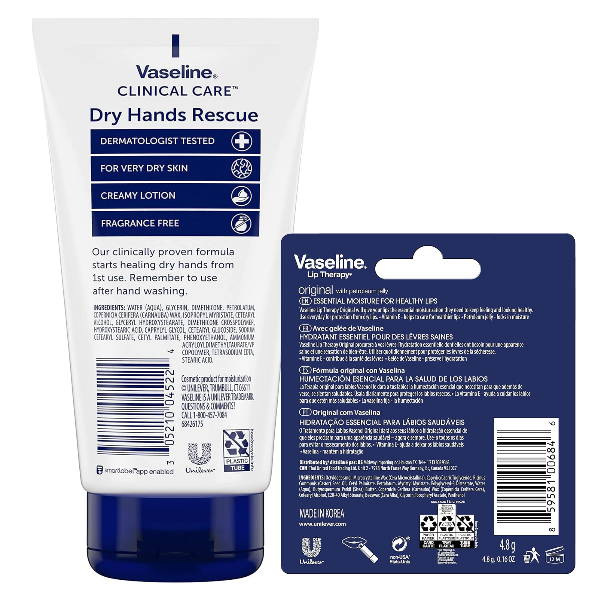 Vaseline Lip Therapy Original Moisturizer on-the-go lip hydration.