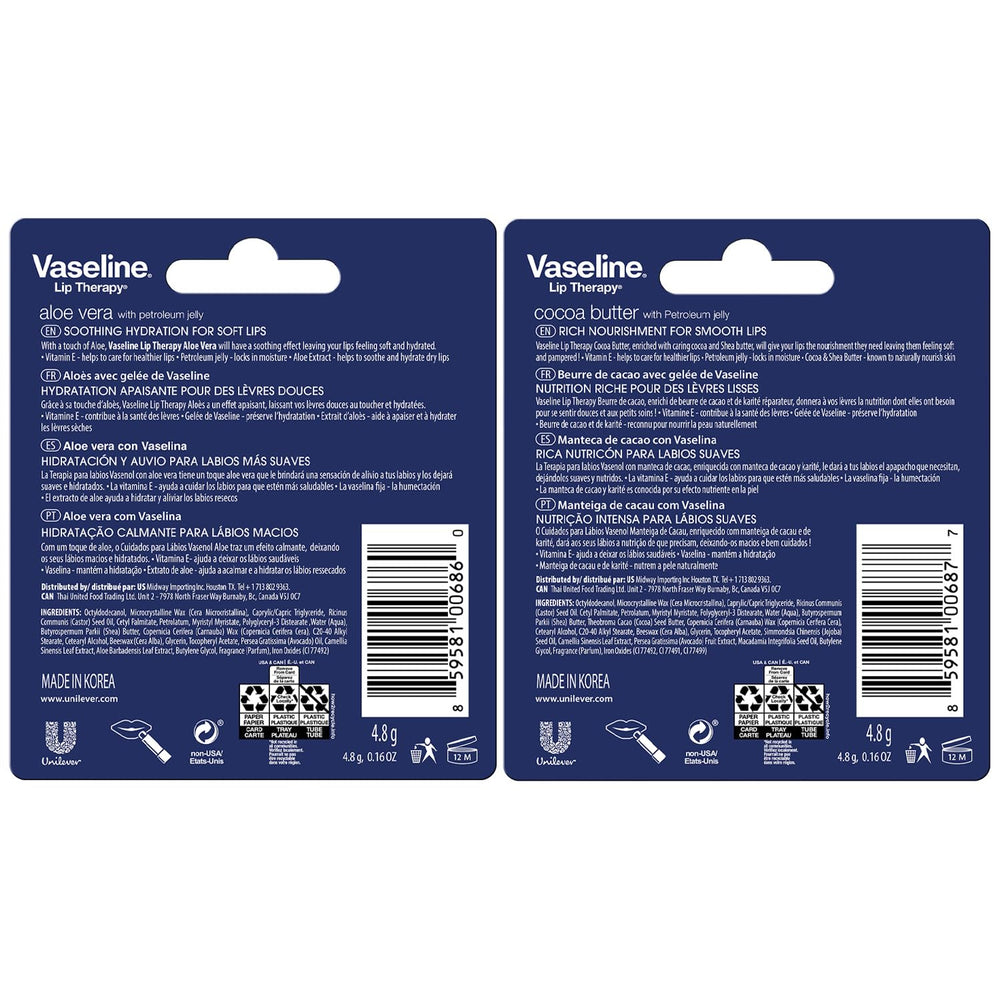 Vaseline Lip Therapy Original Stick close-up for long-lasting hydration