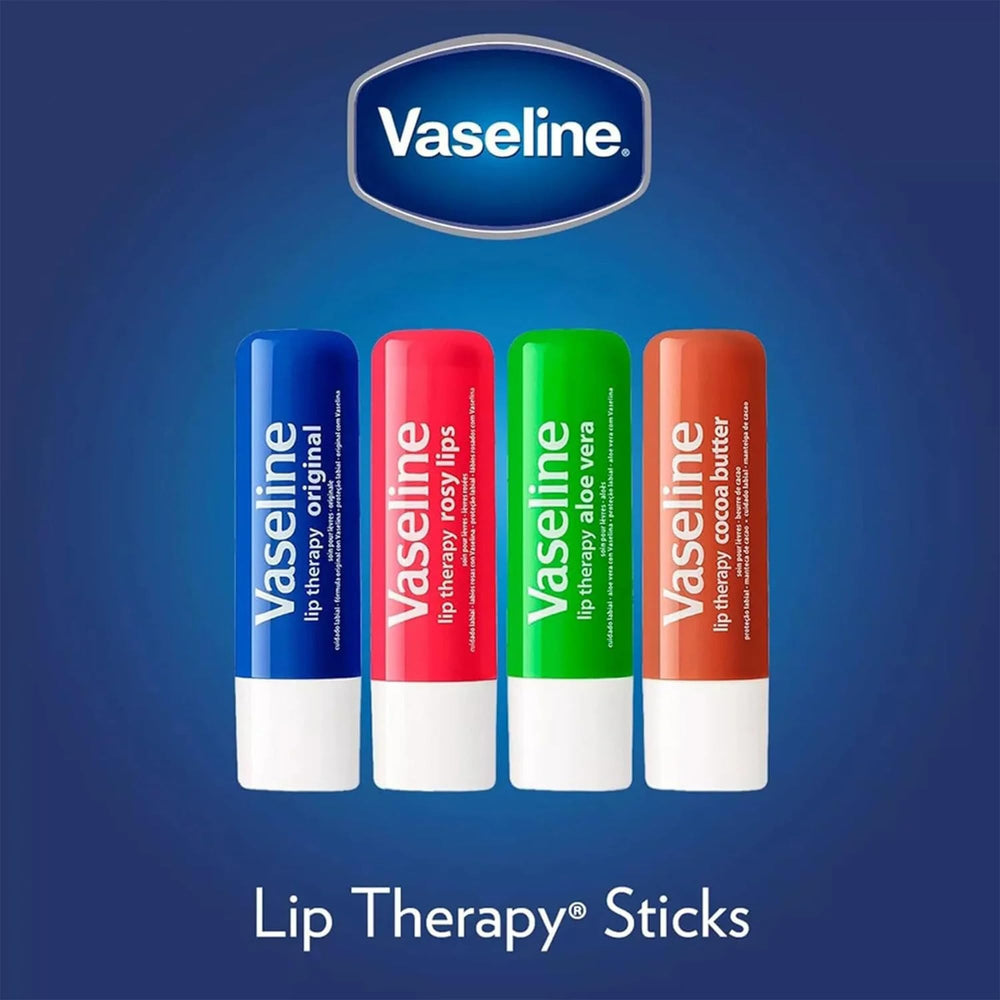 Lips stay moisturized on the go with Vaseline Lip Therapy.