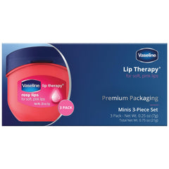 Vaseline Rosy Lips tinted balm shows sheer pink color and subtle fragrance