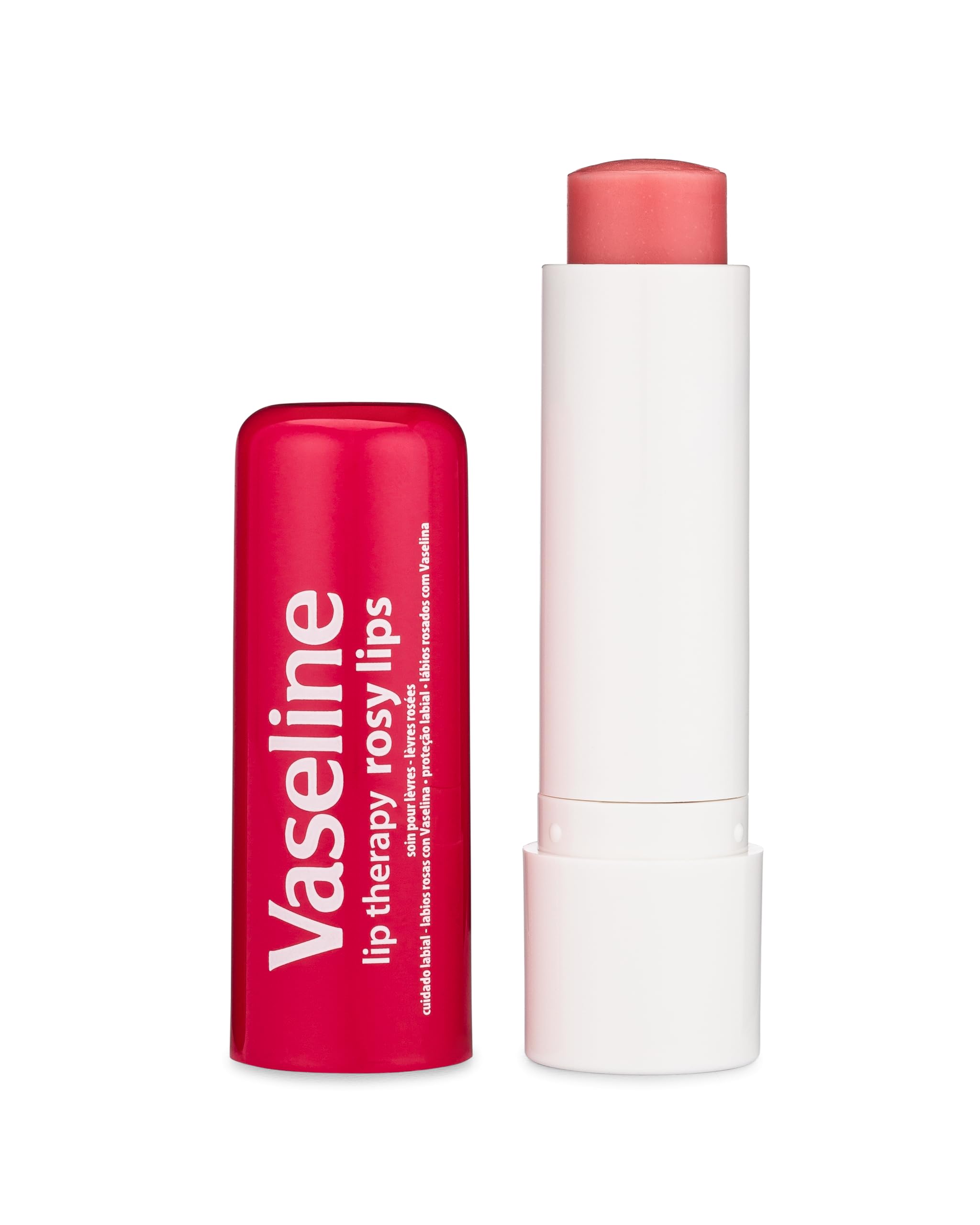 Vaseline Lip Therapy Rosy applies a light rosy glow to lips