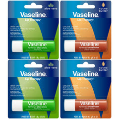 Vaseline Lip Therapy Variety 4-Pack front view for daily moisture