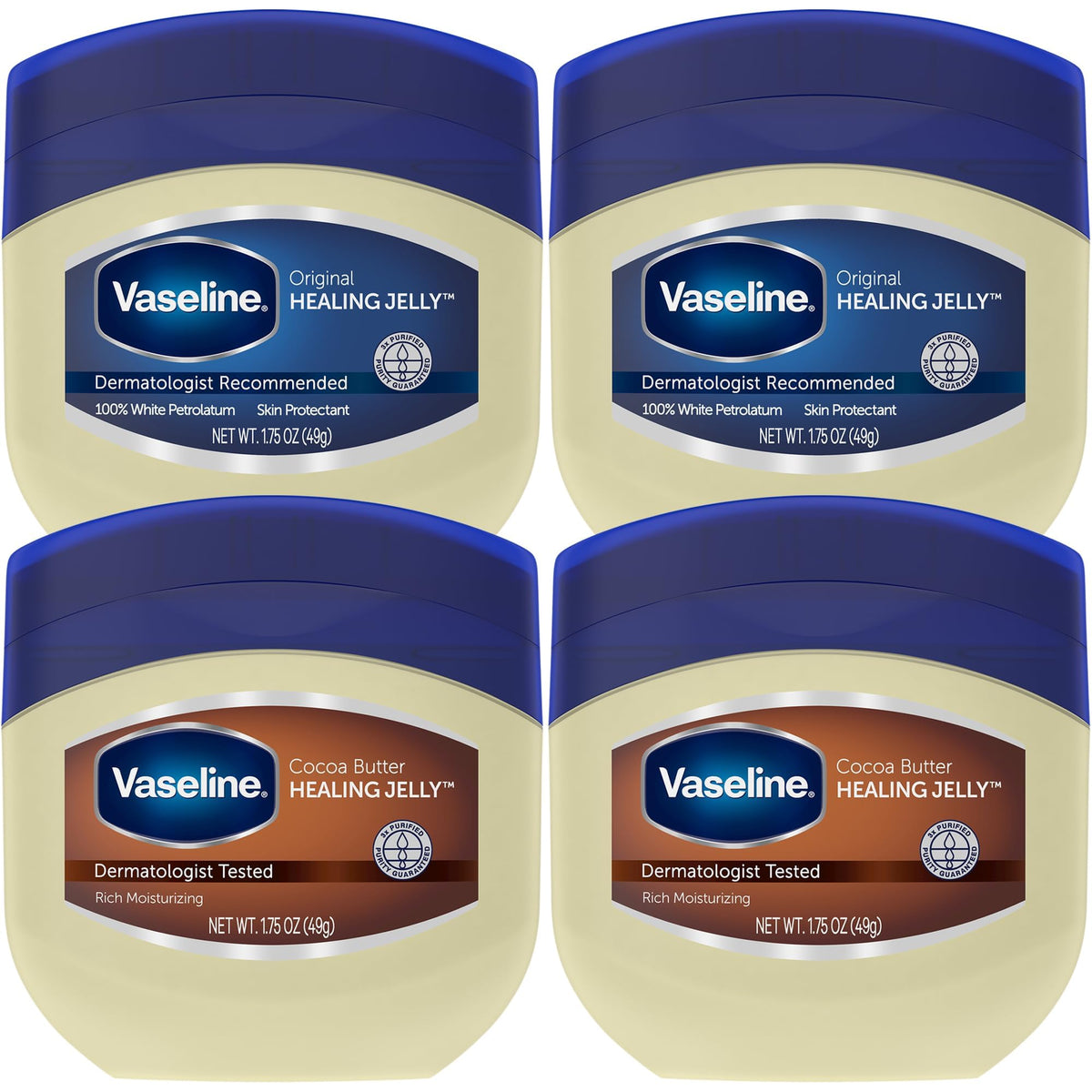 Vaseline Original jelly travel-pack image: compact, ideal for dry skin on the go.