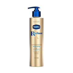 Vaseline Radiant X Even Tone bottle pour shows easy daily application and hydration