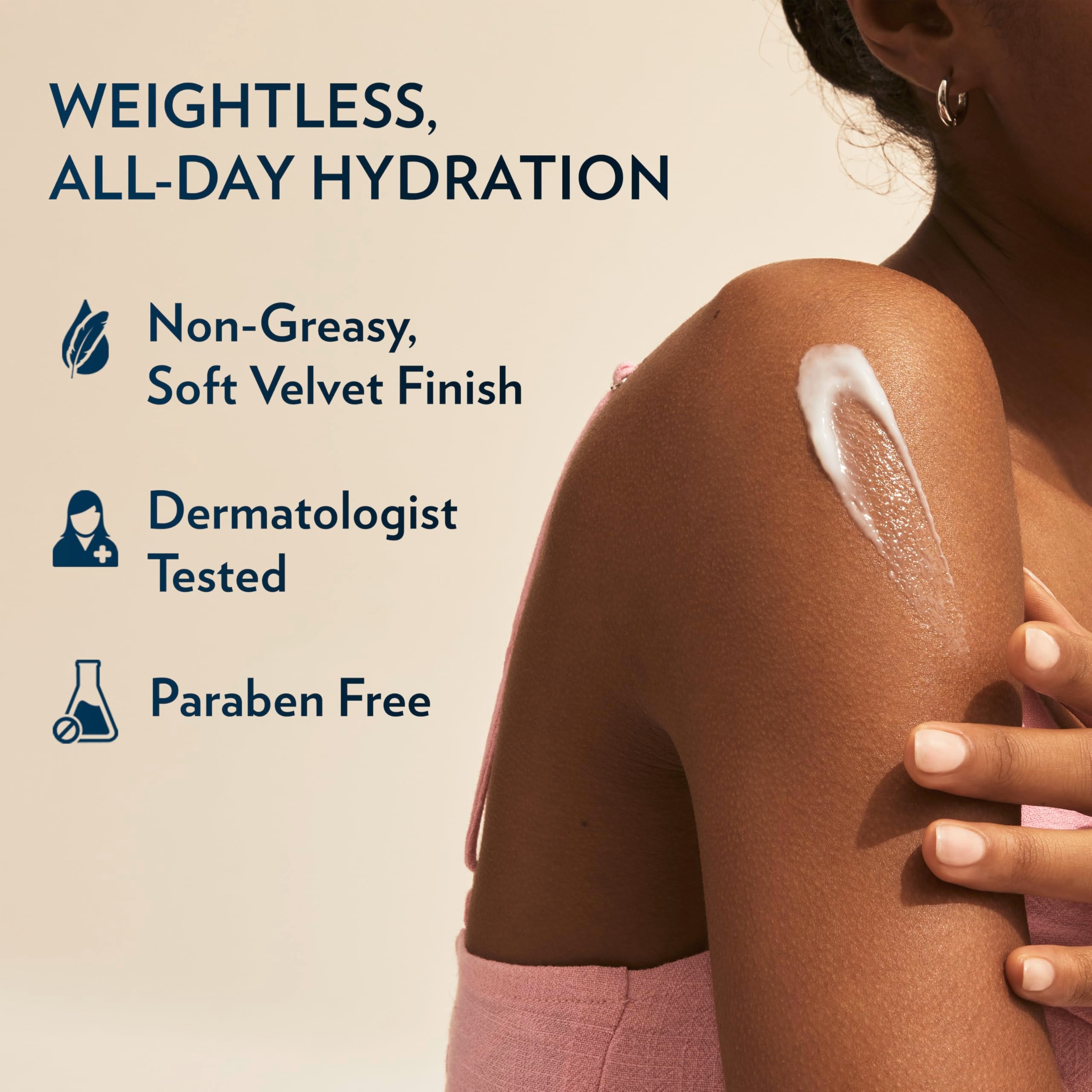 Dermatologist-tested Vaseline lotion offers all-day hydration without heaviness.