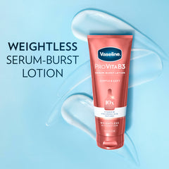 Vaseline Supple & Soft Serum Burst texture leaves a soft velvet finish.