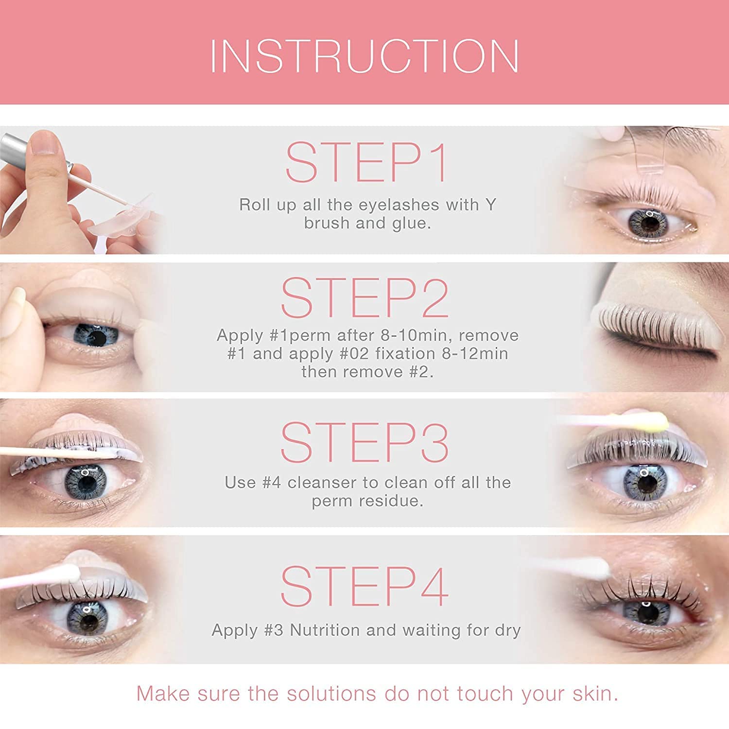 VASSOUL eye pads protecting under-eyes during lift.