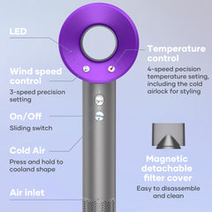 VASULER magnetic nozzles enable easy rotation for versatile styling
