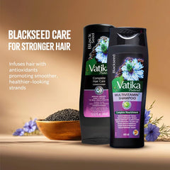 Vatika Naturals Blackseed Conditioner pour locking in moisture for smooth hair