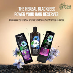 Vatika Naturals Blackseed conditioner tube front smooths and detangles for silky strands.