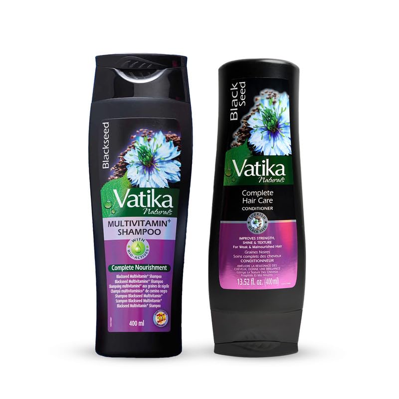 Vatika Naturals Blackseed Shampoo pour delivering cleansing and shine
