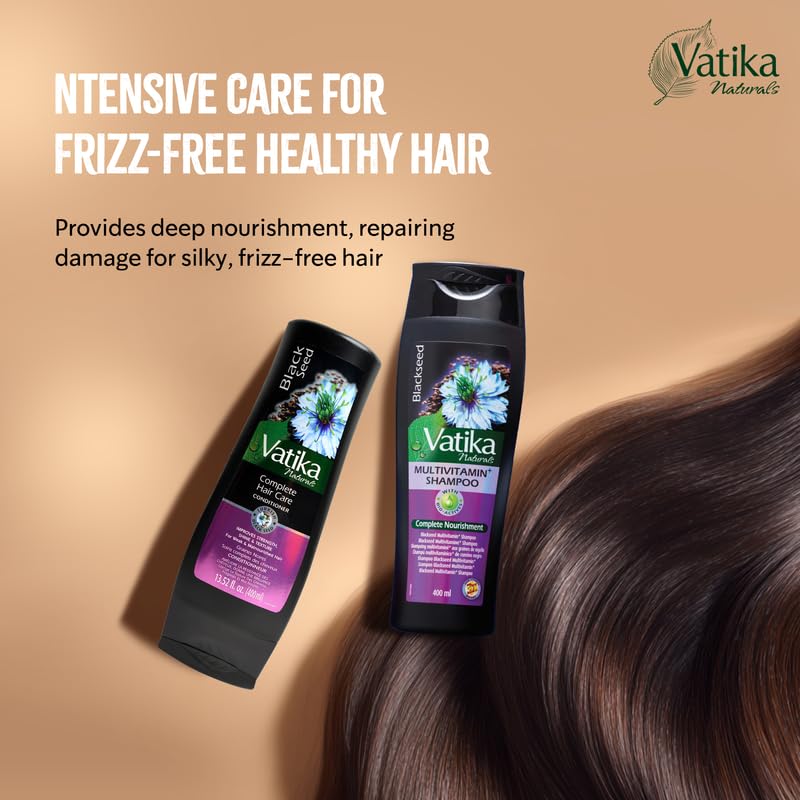 Vatika Naturals Blackseed trio set back view shows complete herbal care.