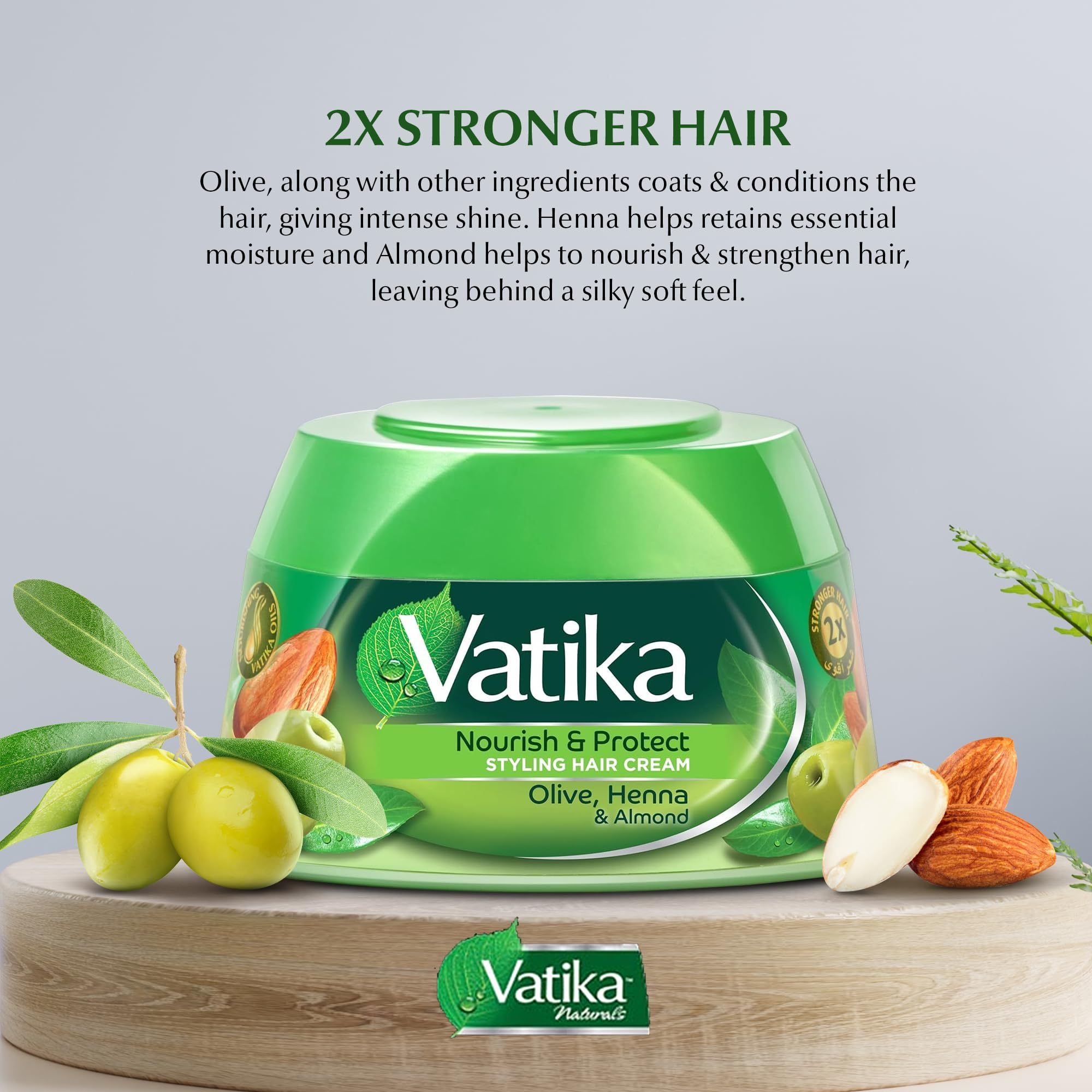 Vatika Naturals hair cream on dry hair nourishes and smooths