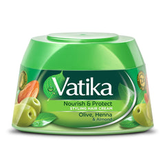 Vatika Naturals hair cream packaging highlights natural moisture protection