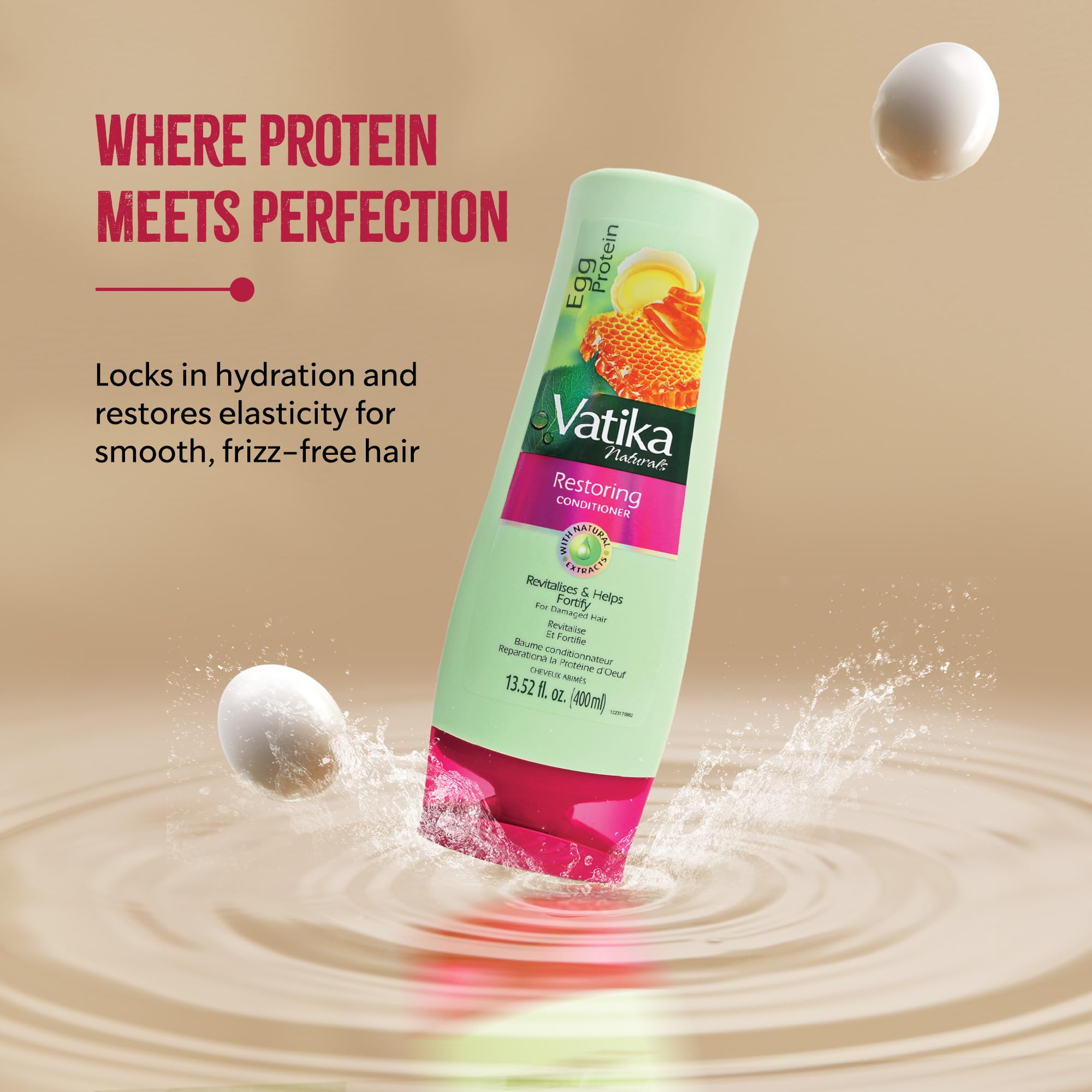 Vatika Naturals Egg Protein hair after use with shine