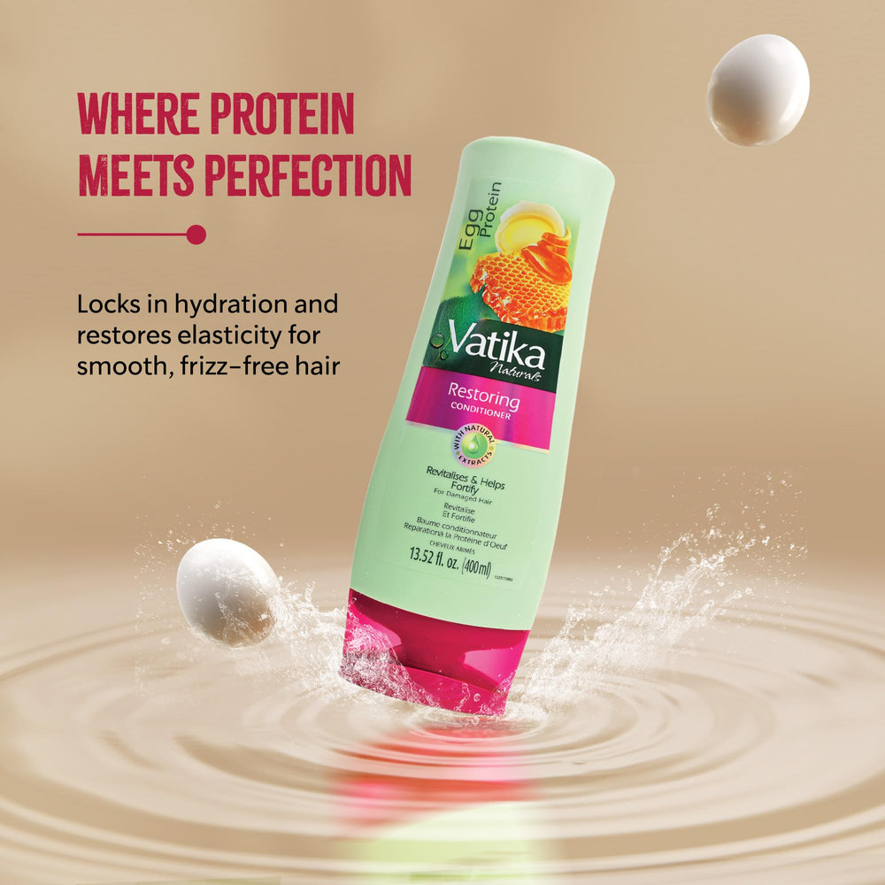 Vatika Naturals Egg Protein hair after use with shine