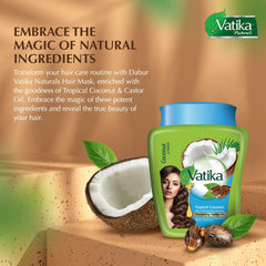Vatika Naturals Hot Oil Hair Mask castor oil pour on hair.