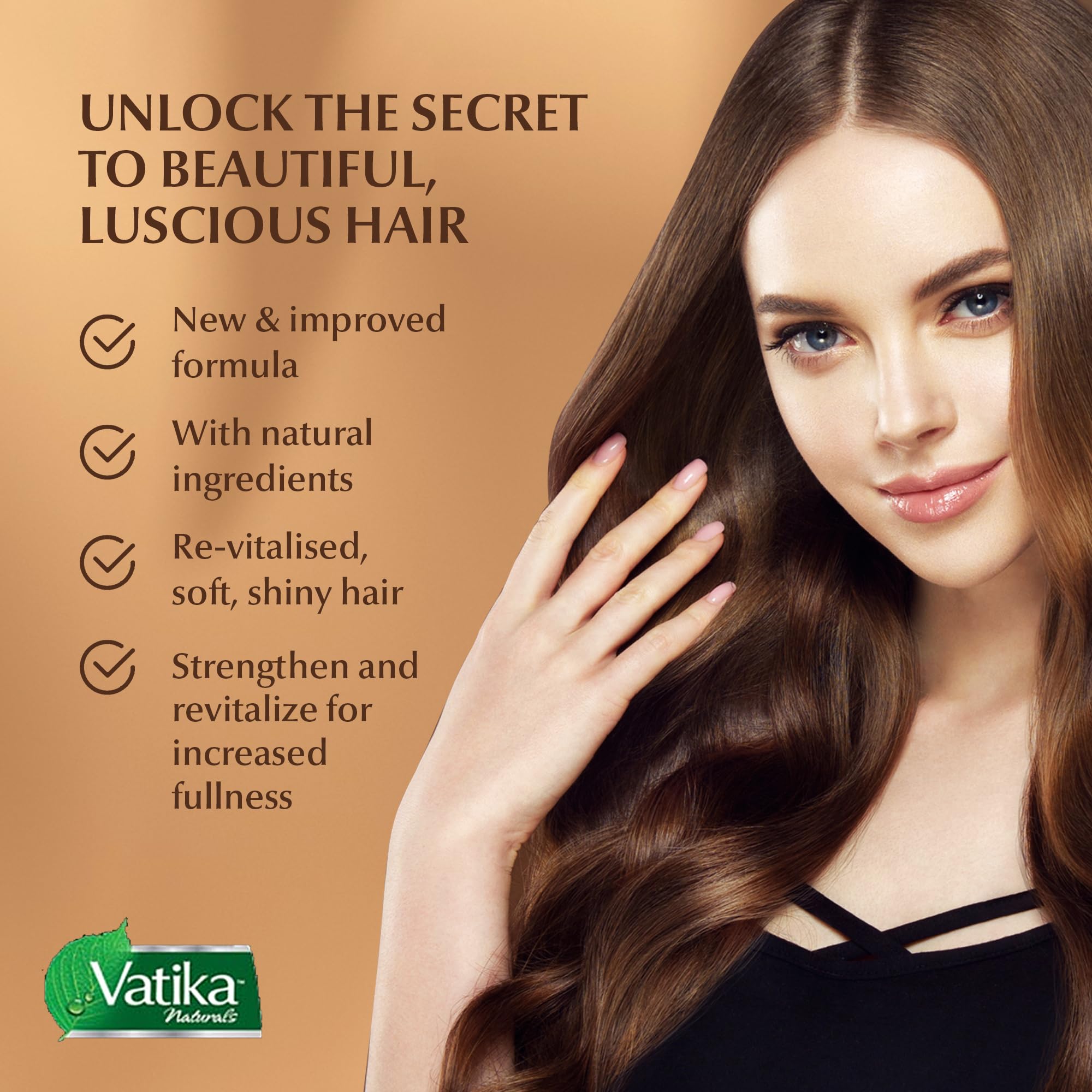 Vatika Naturals hot oil hair mask damp hair application – product spread on damp hair for even coverage.