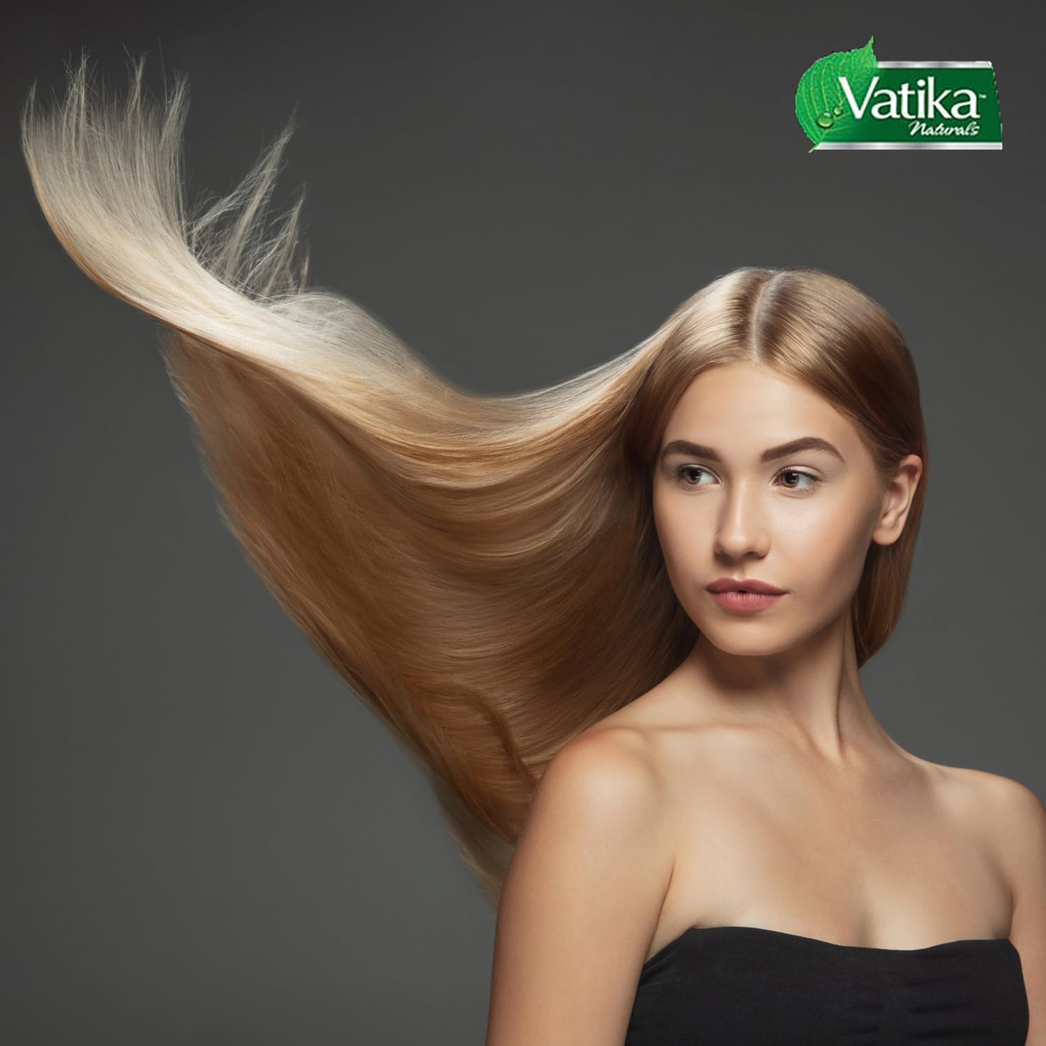 Vatika Naturals Hot Oil Hair Mask after treatment with soft shine.