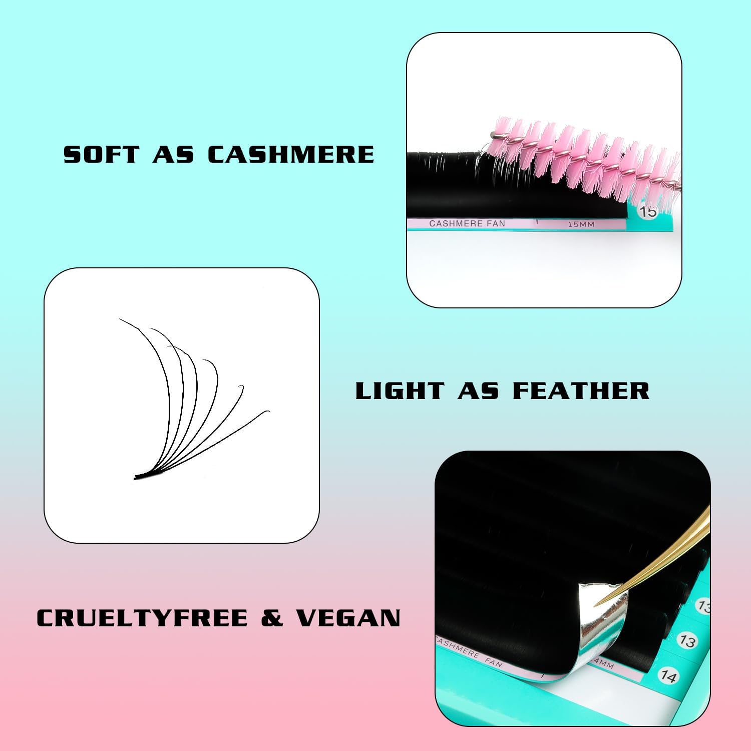 VAVALASH Cashmere Easy Fan Lashes curl stability supports long-lasting, kink-free results.