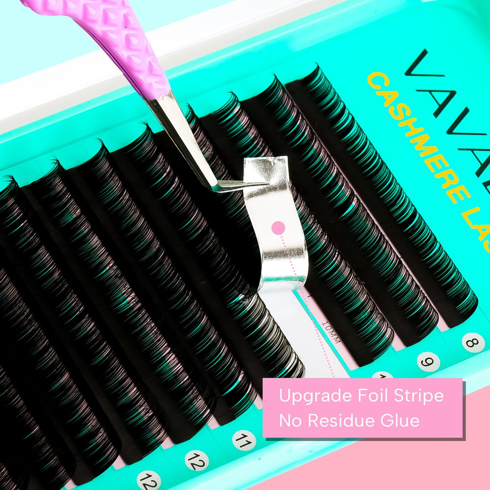 VAVALASH Cashmere Lashes length range 8-20 mm for customization.