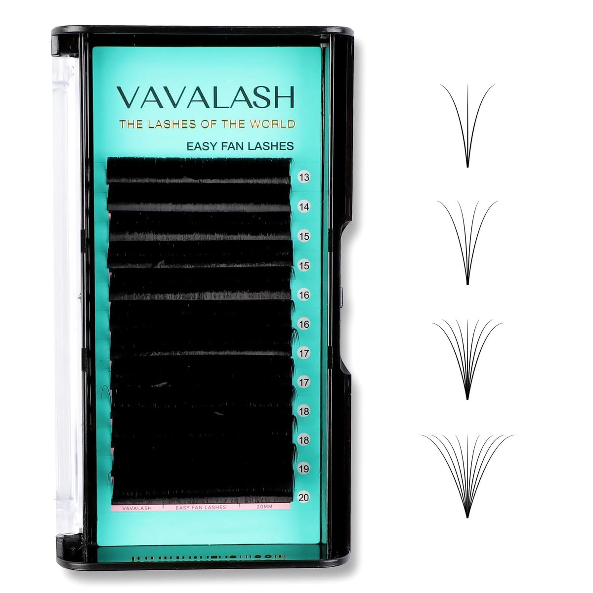 VAVALASH D Curl 0.07 rapid volume lashes enabling easy fan formation