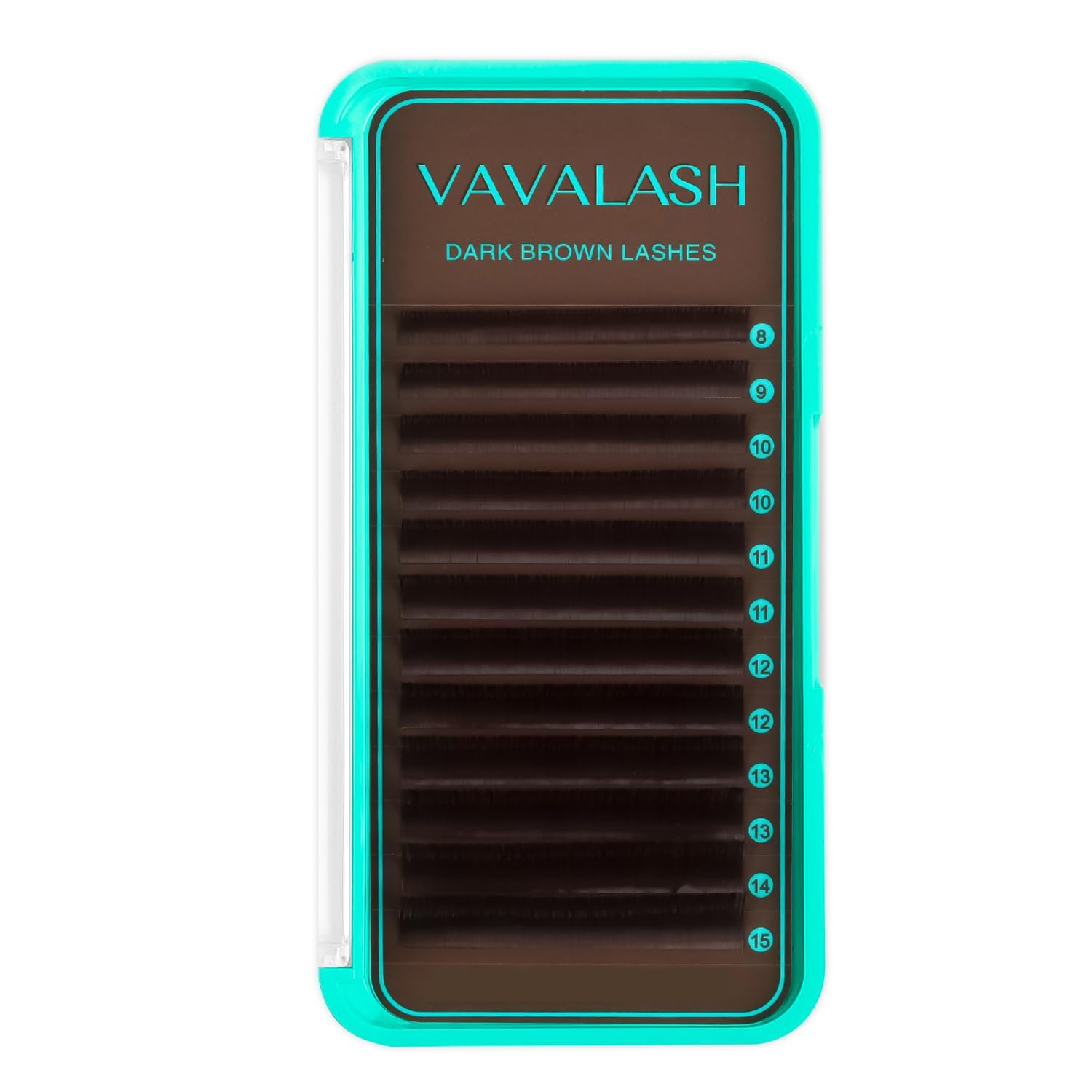 VAVALASH dark brown lash extensions 0.03 with D curl for natural-looking volume.