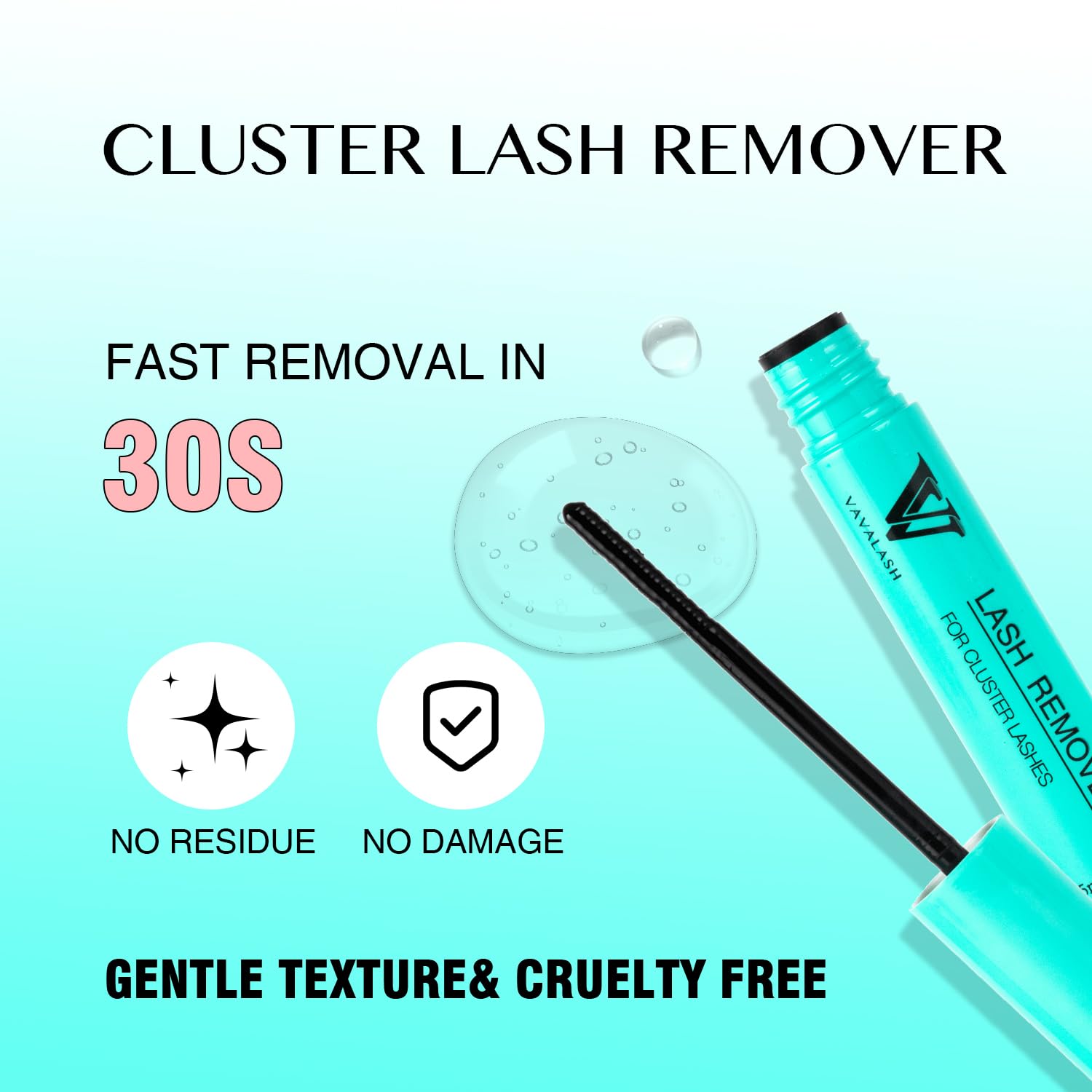 VAVALASH lash remover dissolving adhesive quickly without residue