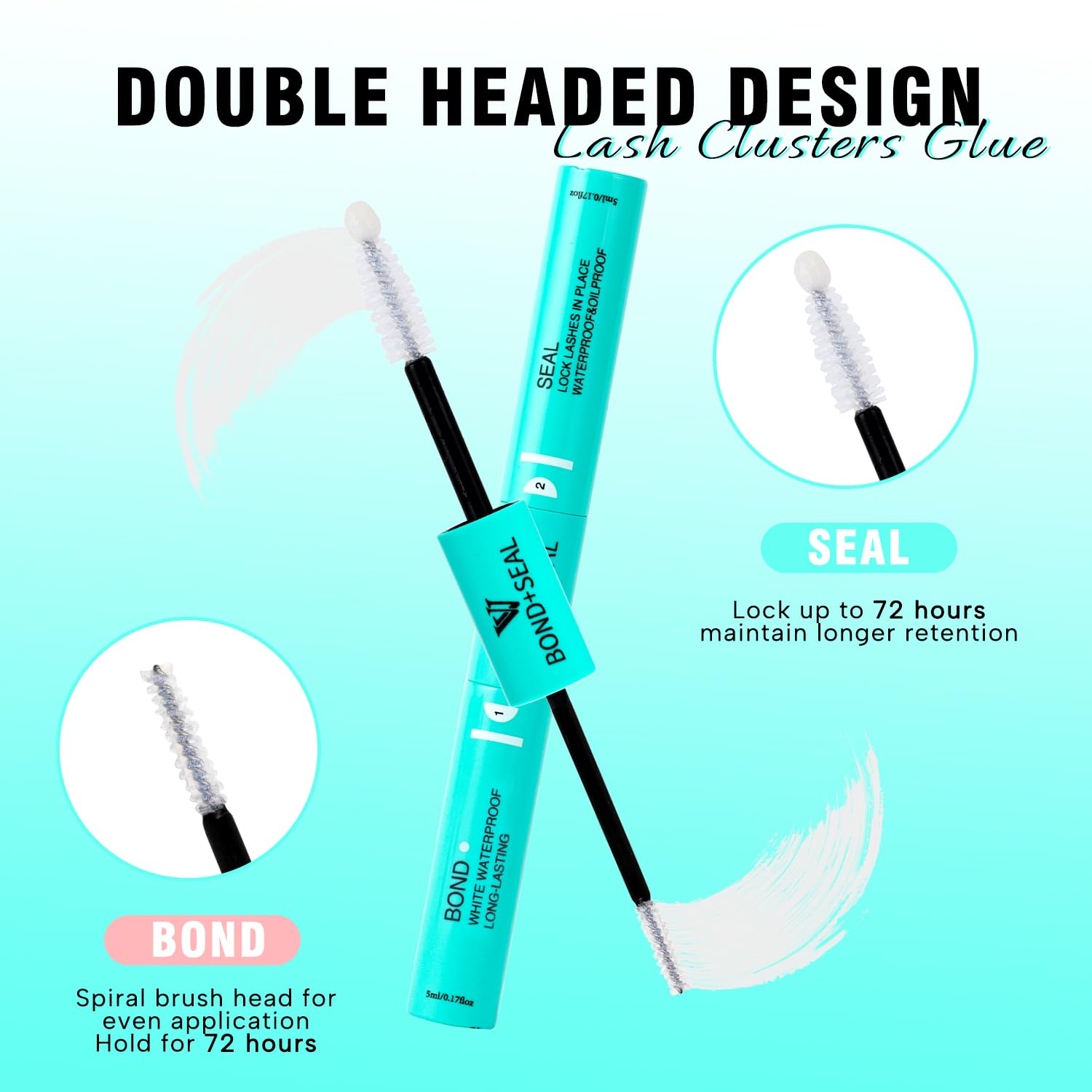 VAVALASH waterproof lash glue being applied creates durable hold