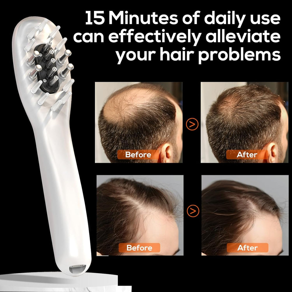 Vavis Lasercomb-001 in-use-on-scalp shows targeted light delivery during routine care.